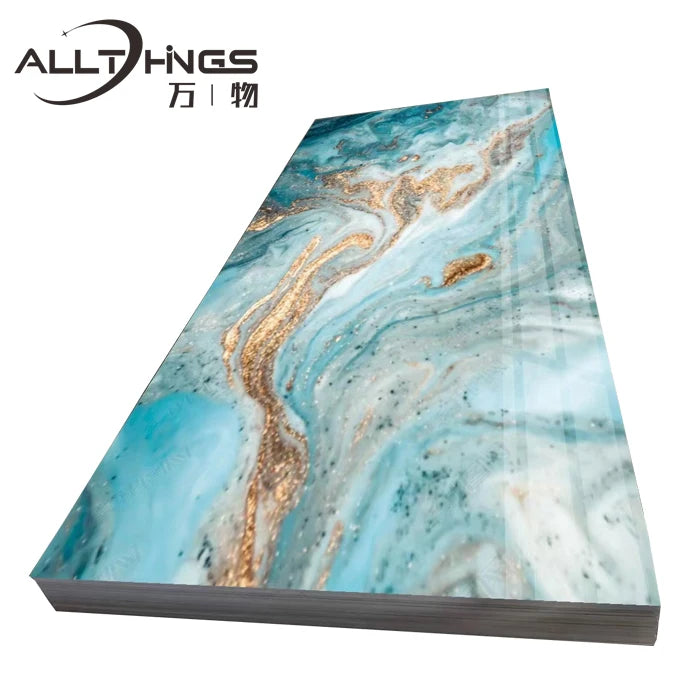 New Design Wall Decorative Panels Uv Coating Pvc Marble Sheet Interior Decoration Pvc Wall Panel