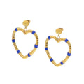 18k Gold Plated Stainless Steel Oil Drop Heart Round Oval Water Drop Shape Waterproof Geometric Round Stud Earrings