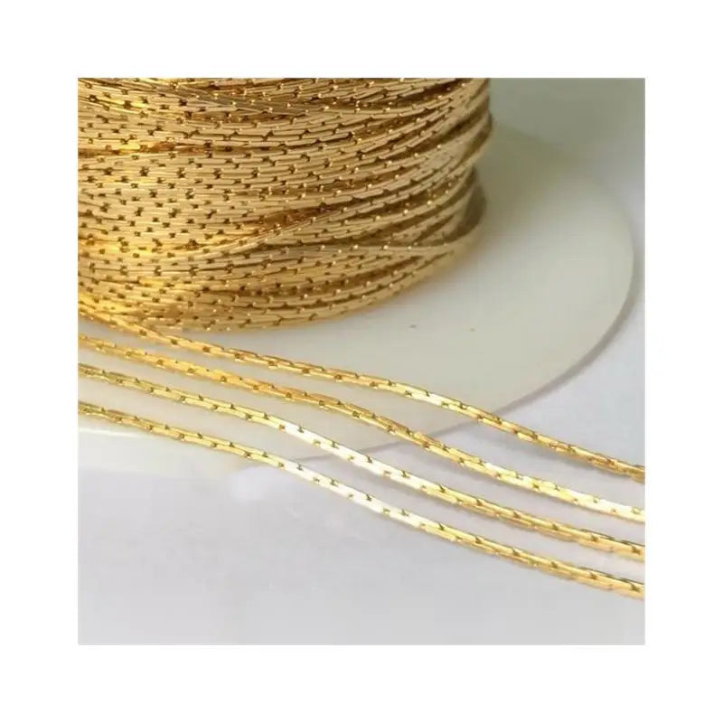GP 0.65mm 0.85mm 14K Gold Filled Chain Bulk Beading Chain Footage Spool Permanent Jewelry Chains Supplier