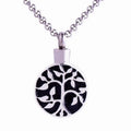 Funeral Keepsake Memorial Stainless Steel Pendant Perfume Cremation Life Tree Locket Necklace