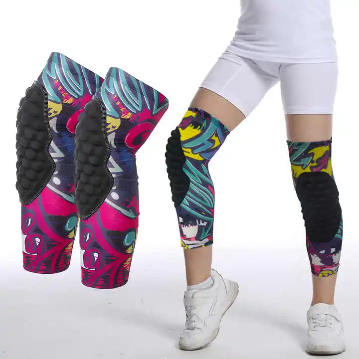 3-12 Years Washable Kids Youth  Knee Sleeve Honeycomb Compression Leg Protective