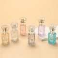 Luxury Small Travel Size Gold Sprayer Refilling Portable Empty pink Crystal Glass Perfume Bottles with Mister