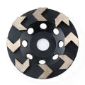 High Frequency With Multiple Arrow Segments Diamond Grinding Tools Concrete Floor Diamond Grinding Cup Wheel