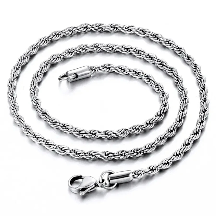 Unisex Stainless Steel Classic Clavicle Strand Necklace Trendy Domineering Fashion Accessories Don't Fade Gift