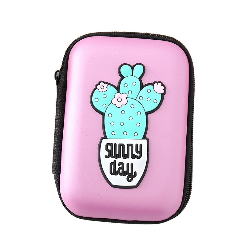 Multifunction Cartoon Pattern EVA Waterproof Shockproof Dustproof Custom Logo Zipper Storage Portable Purse Bag