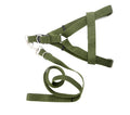 Stocked Army Green Large Training Nylon Dog Pet Leash Harness Set