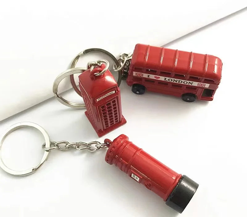 I for Love London 3D Bus Keychain Laser Logo Metal London Keyring