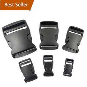 Heavy Duty Single bar Adjuster Adjustable No Sew Quick Side Release Plastic Buckle Clip for Nylon Strap Webbing Belt