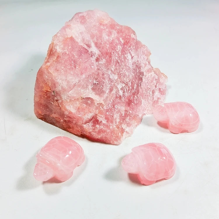 2026 Crystal Crafts Handmade Gemstone Quartz Crystal Rose   Quartz Turtle in Animal Craft for Gifts
