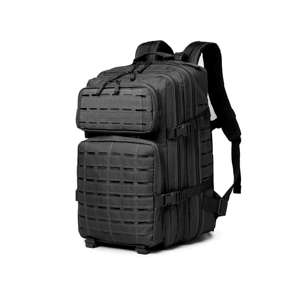 50L Large Capacity Outdoor Tactical Backpack Camouflage MOLLE Training Assault Bag Oxford Cloth Wear-resistant Hiking Zipper