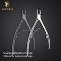 Offset Handle Cuticle Nail Nipper With Super Sharp Cutting Manicure Tools Customized Logo Nipper Nail Tools
