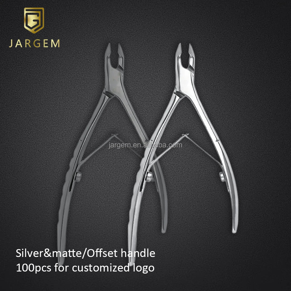 Offset Handle Cuticle Nail Nipper With Super Sharp Cutting Manicure Tools Customized Logo Nipper Nail Tools