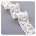 Lace Trim Ribbon White Floral Ribbon for Wedding Bridal Decoration DIY Craft Sewing Home Decoration