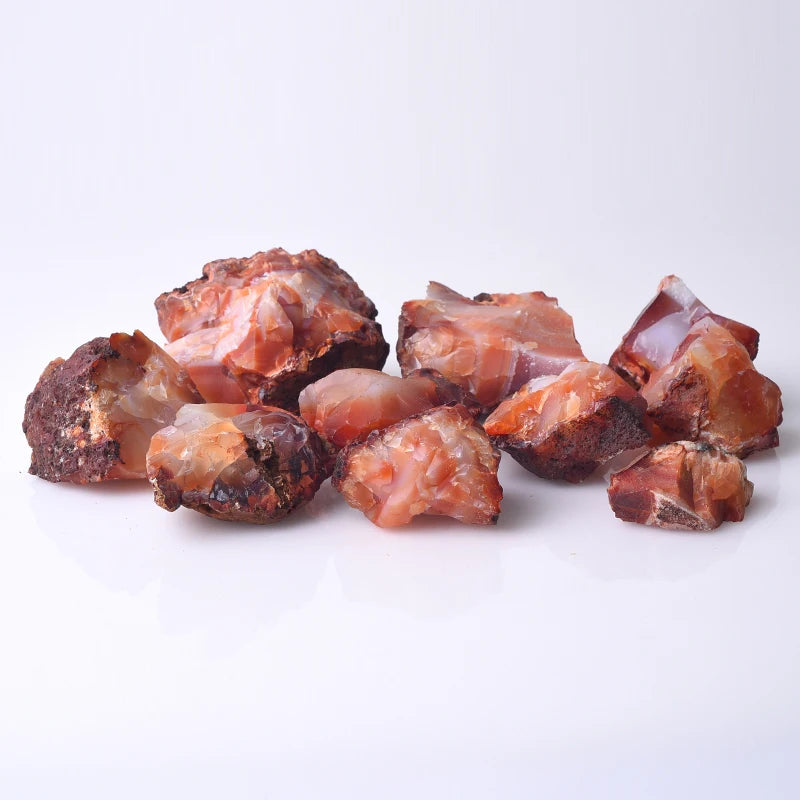 Wholesale Natural Carnelian Rough Rock Red Agate Raw Stone Mineral Ore Specimen for Home Decoration