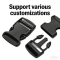 Customizable Black Plastic Side Release Buckle 32mm Quick Adjust for Backpack Straps Pet Collar DIY Accessories