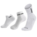 Mens Compression Cushioned Running Athletic Socks Custom Letter Logo for Walking-Arch Compression Support