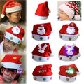 Kids Adult LED Lighting Christmas Hat Santa Claus Reindeer Snowman Deer Xmas Gifts Cap New Fashion Christmas Hats