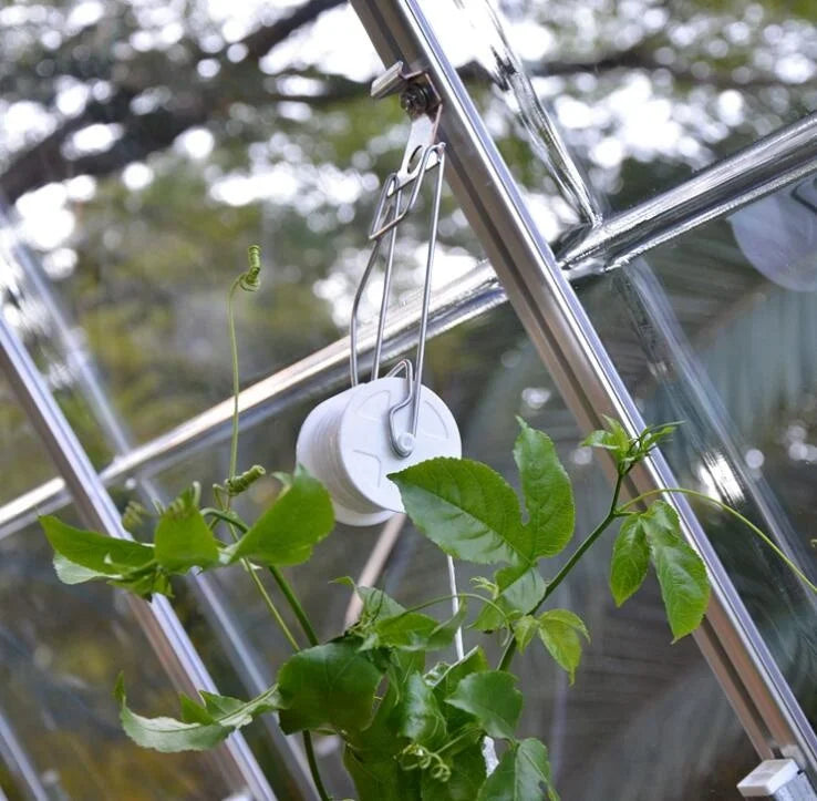 Greenhouse Hanging Tomato Roller Hook Trellis Kit with 30m Stainless Steel & Plastic Twine for Crop Support