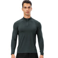 Mens Autumn Long Sleeves High Elastics Sports Tshirts Raglan Sleeves Quick Dry Sports Wear