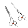 FX-HT36 Stainless Steel Black Gold Barber Scissors Sharp Straight Blade Hair Cutting Shear Salon Home Use Bangs Thinning Shears