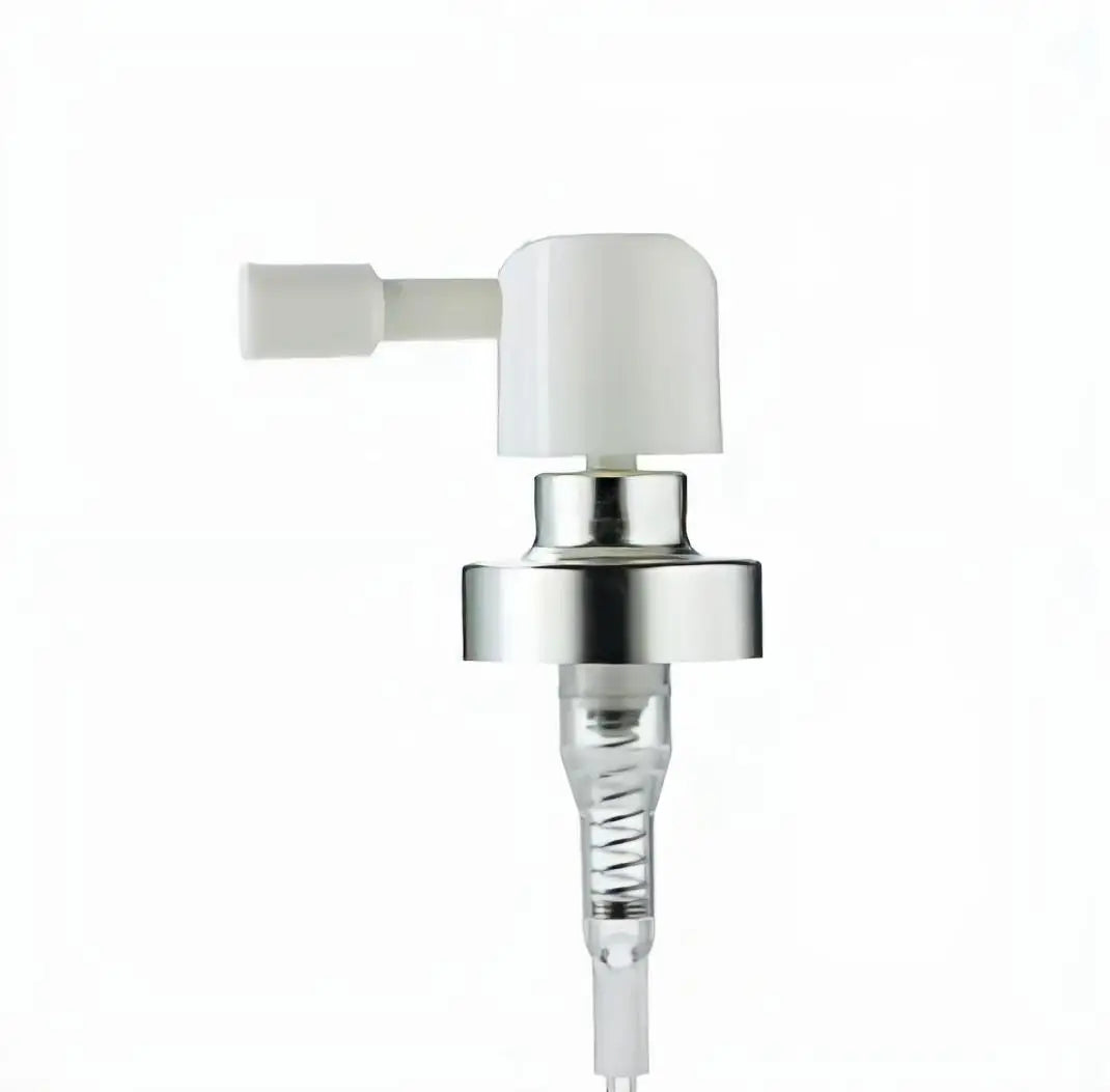 Fine Mist Non-Spill Pump Sprayer 18mm-31.5mm Nasal & Oral 0.12ml 100mcL Refillable Snap-on Metered Dosage Plastic Pump Bottles