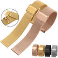 0.4 Line Quick Release Milanese Mesh Loop Magnetic Stainless Steel Watch Strap 8/10/12/14/16/18/20/22/24mm Metal Wrist Band