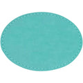 Personalized Custom Oval Blank Pu Leather Hat Patches Handmade Stitched Laserable Leatherette Sticker Patch with Adhesive