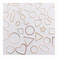 Fashion Brass Copper Gold Silver Plated Round Circle Hollow Geometric Pendant Earrings Wire Mkaing Accessories Jewelry Findings