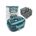 1.5L Stainless Electric Lunch Box with EU/US/UK Plug Portable Bag for Car and Home Heatable Food Container
