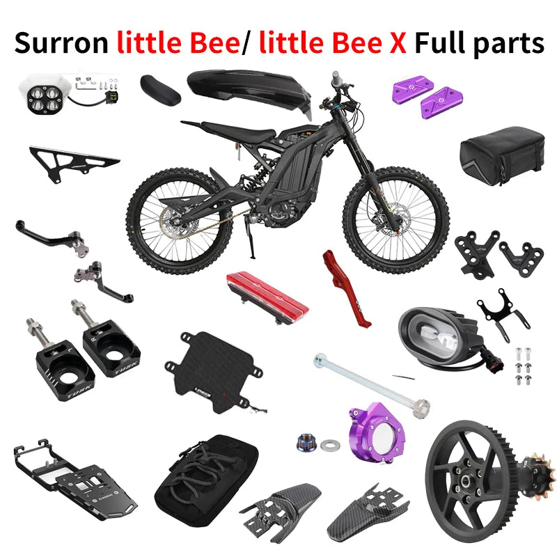 For Surron Light Bee X Power Upgrade Whole Sale Urron Ultra Street Tires 18 19 17 Inch Rim Hub Frame Gaurds Plastic Cover