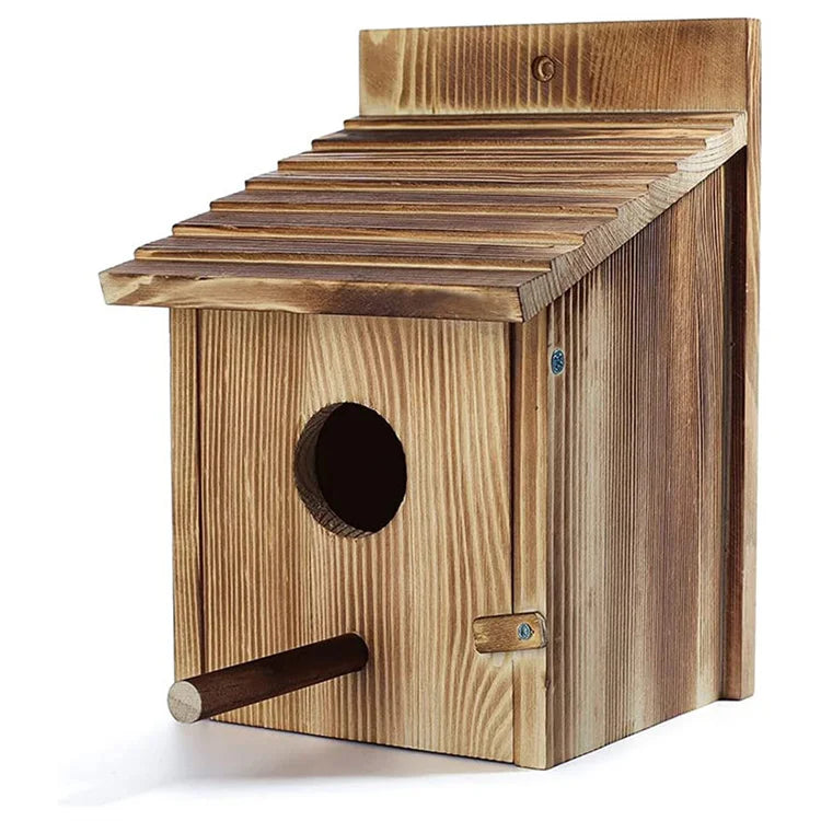 Wood Bird House for Outside with PoleBird House for Finch Bluebird CardinalsHanging Birdhouse Clearance Garden Country