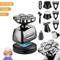 Hot Sale 6 in 1 Grooming Kit Electric Razor Bald Men Beard Trimmer Shaving Machine Rotary Waterproof Electric Hair Shaver