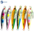 60G 80G 100G Slow Jig Lead Fishing Baits Luminous Fishing Lure Hard Speed Jig Lure Sea Bass Lure