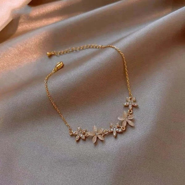 Fashion Micro Inlaid Zircon Star Gold Charm Bracelet for Woman Jewelry Wedding Party Girl's Adjustable Lover Bracelet Jewelry