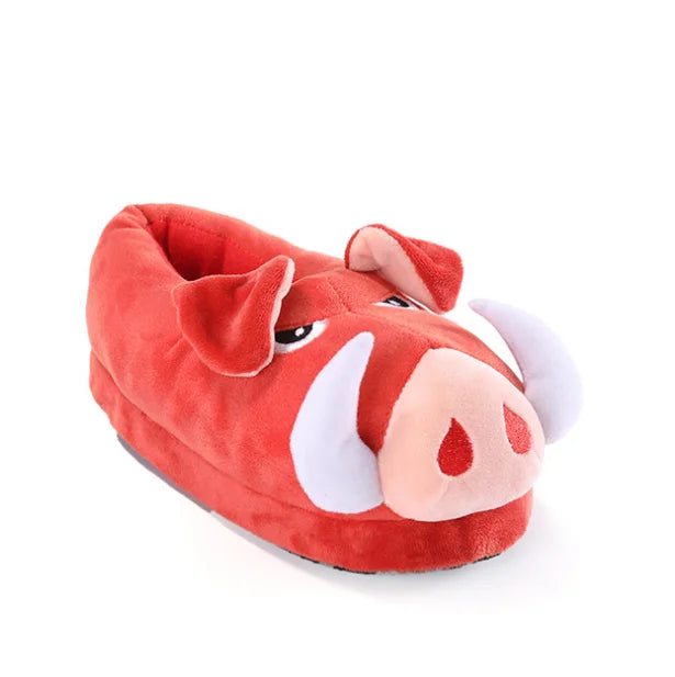 Wholesale Customized Home Ladies Winter Indoor Women's Slippers Plush Toy Pig Toys Plush Slippers for Women