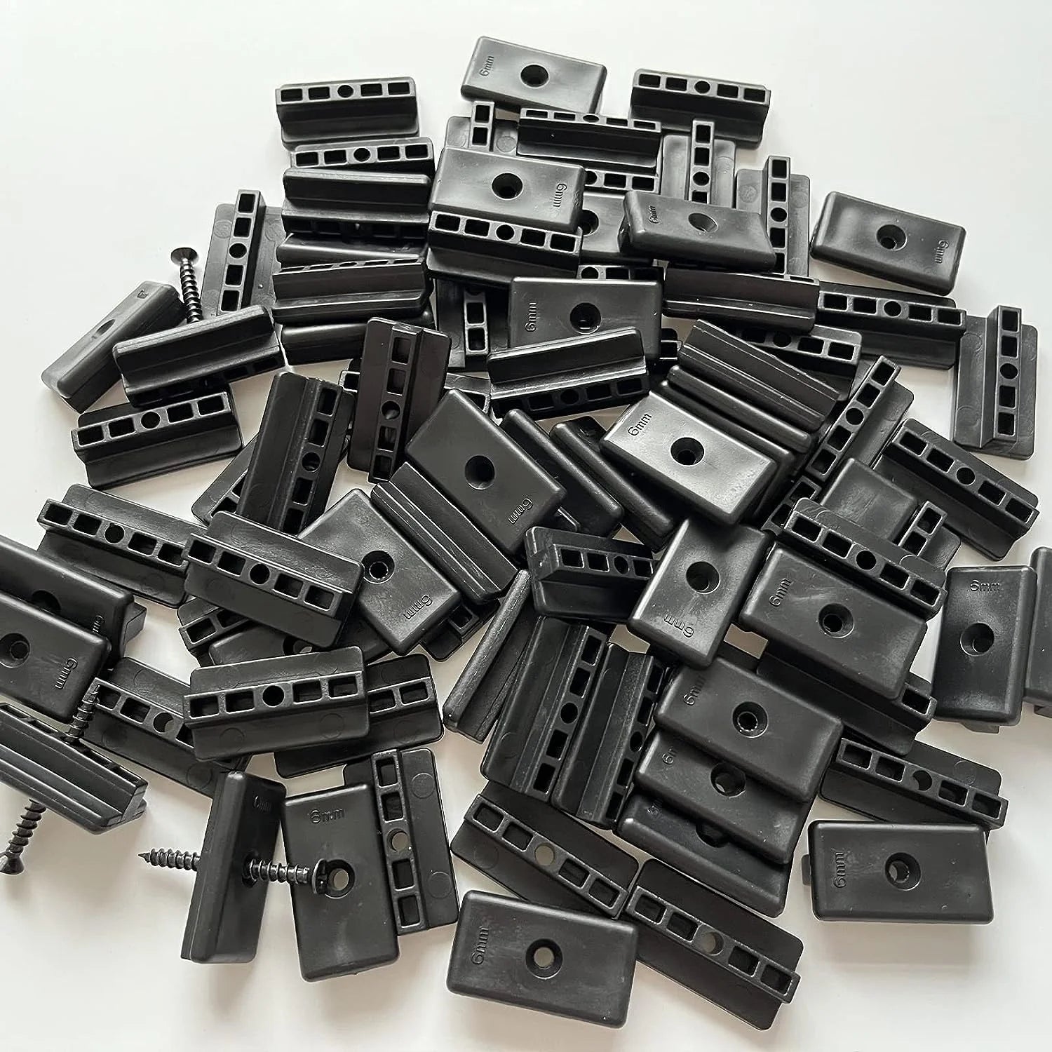 Waterproof Decking Clip Outdoor  Composite Flooring Spacing Hidden Deck Fastener  Decking Accessories Plastic Clip
