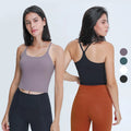 Y-shape tank Top Custom Fitness Gym Sports Crop tank Top Women Crop Tops