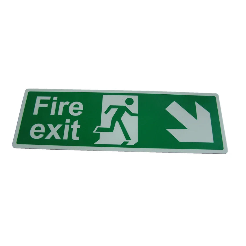 Glow in Dark Fire Exit Luminous Signs Fire Emergency Safety Way Signs