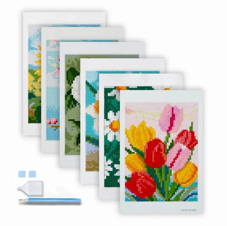 E-Mini 008 Painting Kit Diamond Painting Spring Flowers Small Diamond Art Diamond Painting Kit
