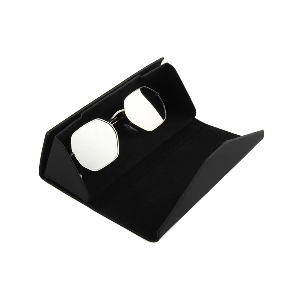 CONCHEN PVC Folding Sunglasses Case Custom logo Triangle Glasses case Foldable Eyeglasses Box
