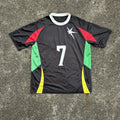 Customize Logo Flat Embroidery Heat-transfer Printing Summer Men Custom Color Print Mesh Polyester Football Jersey