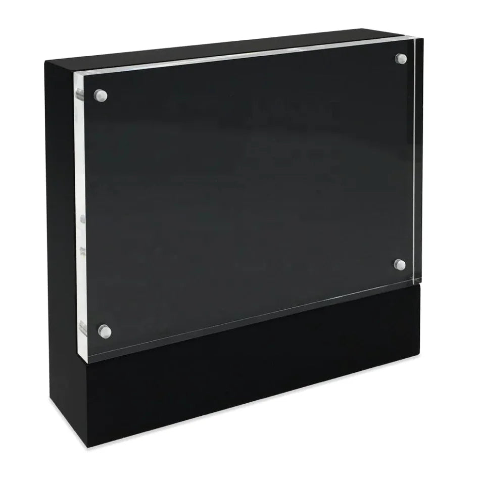Handmade 5X7 Wooden Magnets Picture Frame Acrylic Wood Block Photo Display Stand