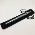 Cool EDC Tactical Pen Stainless Steel Bolt Hand Polish Machine Gun Pen with Click Action 1.0mm Writing Width Metal Material