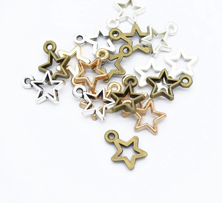 AA00265 Alloy Diy Jewelry Accessories Five-Pointed Star Small Pendant Simple Small Star Charm