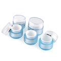 Custom PET Cosmetic Cream Packaging 30ml 50ml Plastic Face Cream Jar Skin Care Double Wall Jar