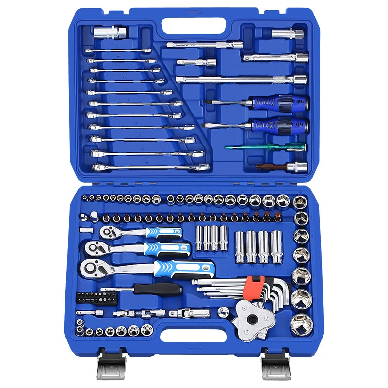 Auto Repair Mechanic Wrench Set Kit Hand Tool Toolbox Combination Socket Wrench Sets 121PCS