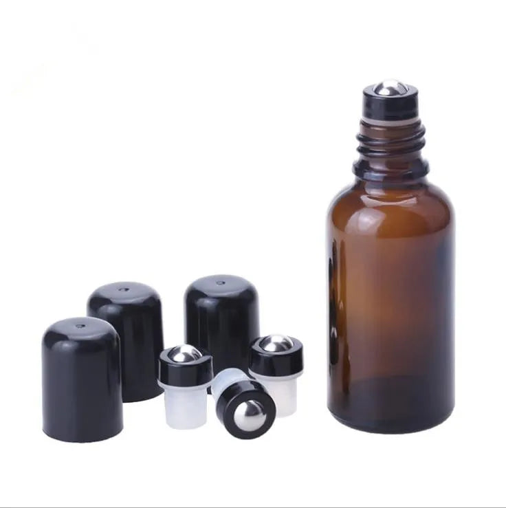 In Stock 18R Leakproof Steel Roller Ball With Black Cap for 15ml  Esstential Oil Bottle