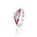 Customize Luxury Top Band Rings Jewelry Silver 925 Color Eternity CZ Tiny Engagement Ring