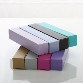 2.3*12.5cm Lip Gloss Tube Paper Box DIY Handmade Lipstick Rube Box Custom Black White Gold Folding Cartons