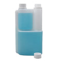 Filling Nutrient Solution 500ml 16oz Flat 2 Neck HDPE Screw Cap Chemical Squeeze Bottle with Screen Printing for Oil